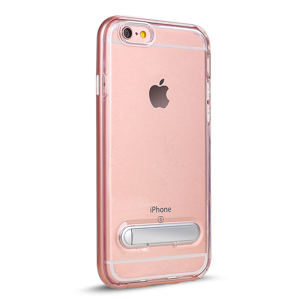 Wholesale iPhone SE (2020) / 8 / 7 Clear Armor Bumper Kickstand Case (Rose  Gold)